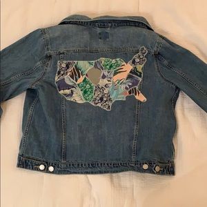 GAP jean jacket with funky map of the USA